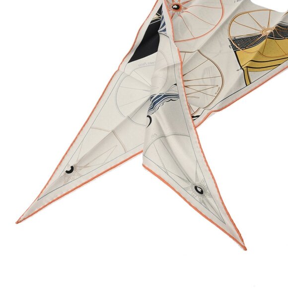 Complication Equestre embroidered scarf 90 - Black | Hermès USA HERMES Black Silk Scarf